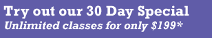 Grand Opening Special - Unlimited Class in October for $99*